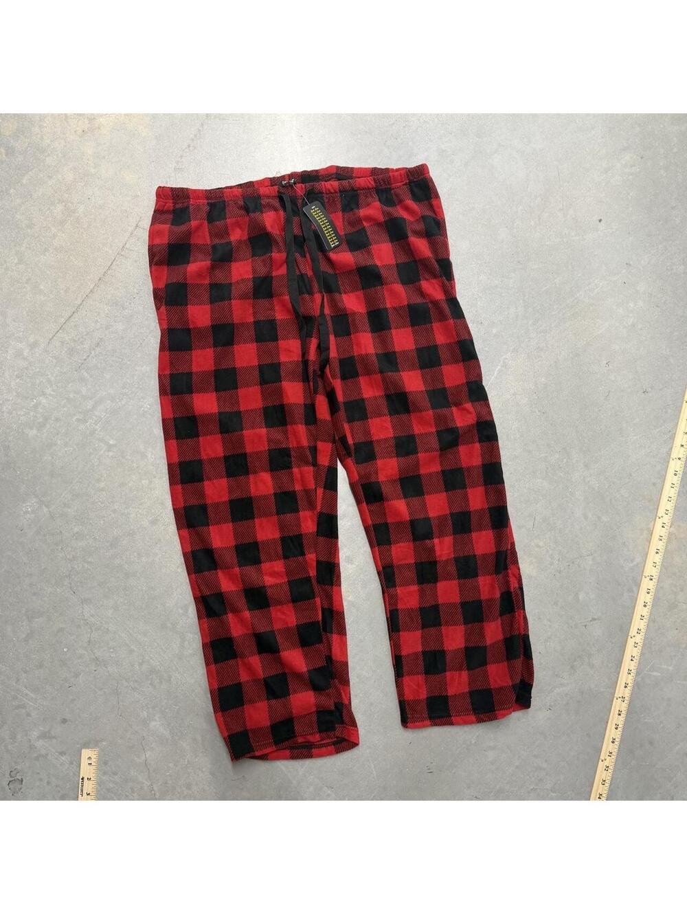 Men's NWT Red and Black Plaid Just Love Pajama Pants Sized XXL